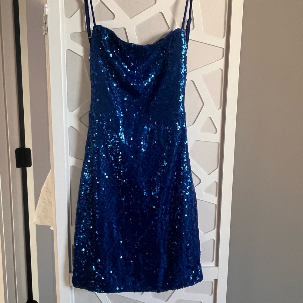 Lucy in the sky mini sequence dress